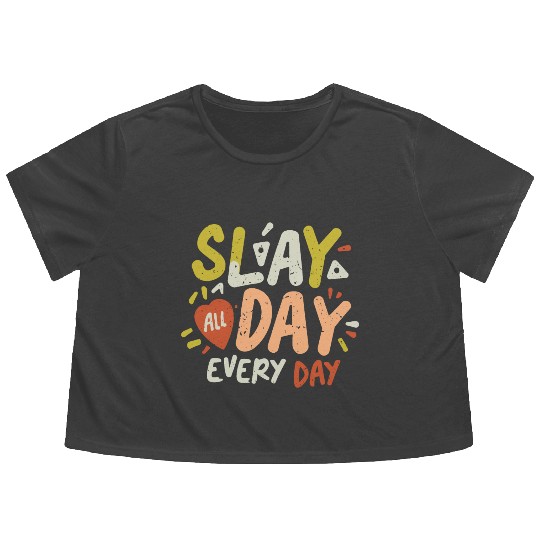 Slay in Style: Women's Day Fashion Extravaganza Flowy Cropped Tees
