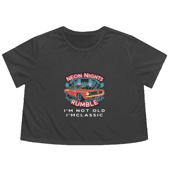 Statement of Classic Confidence Apparel- Hot Rod Flowy Cropped Tees
