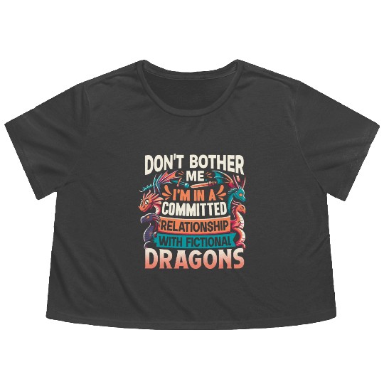 Dragon's Book Treasure Keeper - Not A Hoarder Flowy Cropped Tees