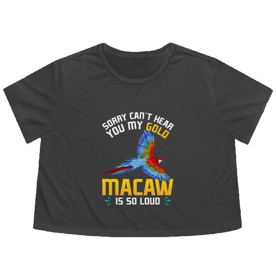 Blue Macaw Gold Macaw Ornithologist Enthusiast Flowy Cropped Tees