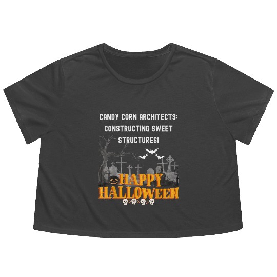 Candy Corn Architects Constructing Sweet Struct Flowy Cropped Tees