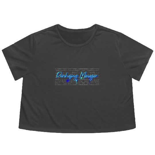 Daddy job funny Quote Dad Purchasing manager Flowy Cropped Tees