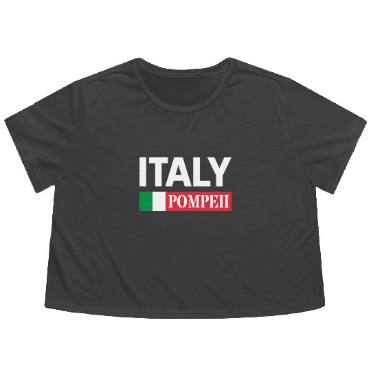 Italy Flag Pompeii Conservation Volcanic Eruption Flowy Cropped Tees