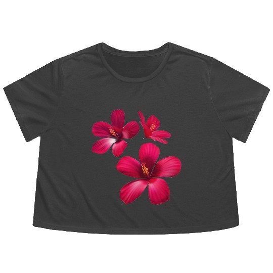 Art-Shpalery Flower tapet 3D computer Flowy Cropped Tees