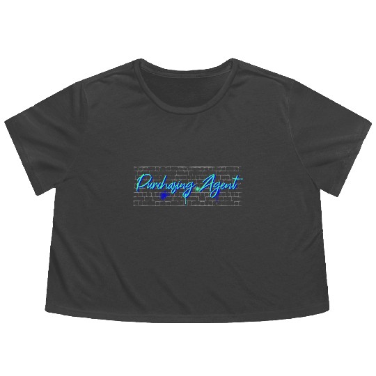 Daddy job funny Quote Dad purchasing-agent Flowy Cropped Tees
