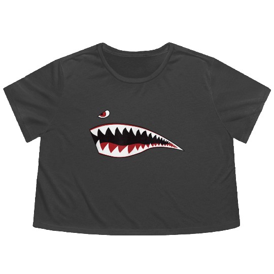 p-51 mustangs p-40 warhawks Flowy Cropped Tees