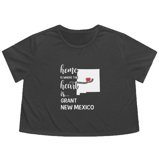 Grant County New Mexico Is Where My Heart Is Gift Flowy Cropped Tees