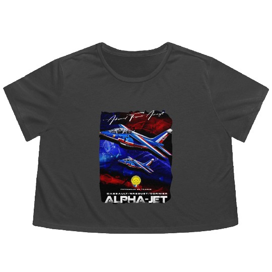Alpha Jet Belgium Air Force Advanced Trainer Aircr Flowy Cropped Tees