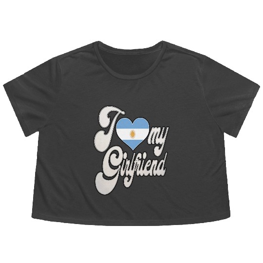 ArgentinaI Love My Argentinian Girlfriend Flowy Cropped Tees