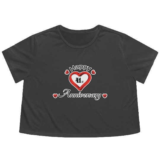 anniversary 41st Flowy Cropped Tees