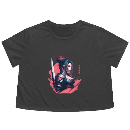 Cyberpunk Samurai Cyberpunk Flowy Cropped Tees
