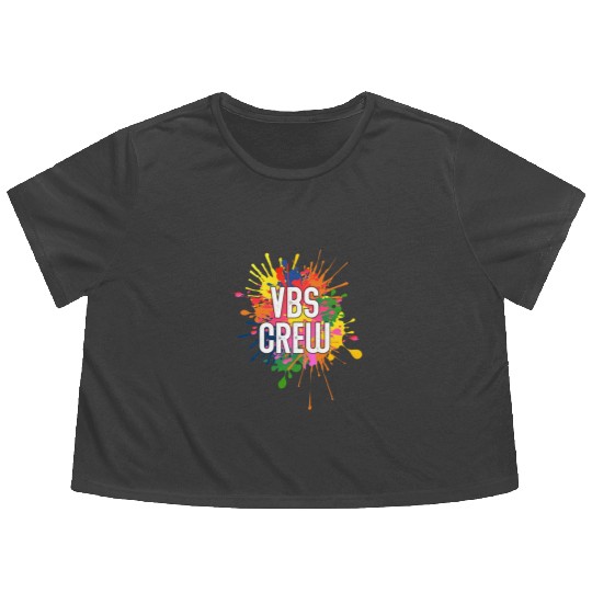 VBS Colorful Bible Vacation School Love Flowy Cropped Tees