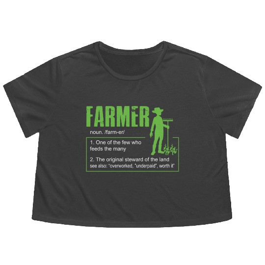 Farm Farmer Definition Flowy Cropped Tees
