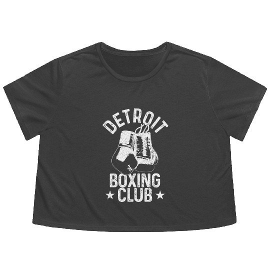 Detroit Michigan Motor City USA Flowy Cropped Tees
