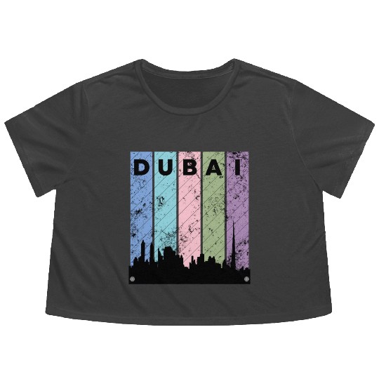 Dubai Love City Flowy Cropped Tees