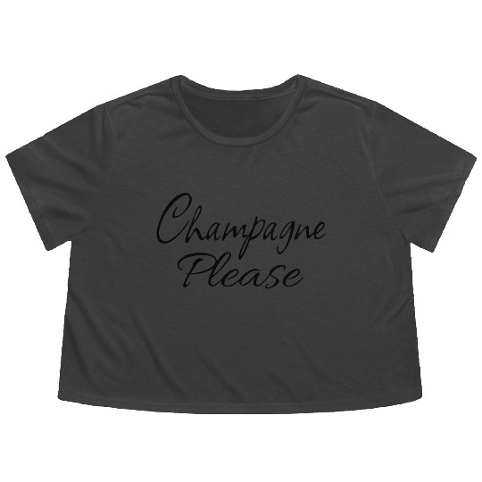 Champagne Please Flowy Cropped Tees