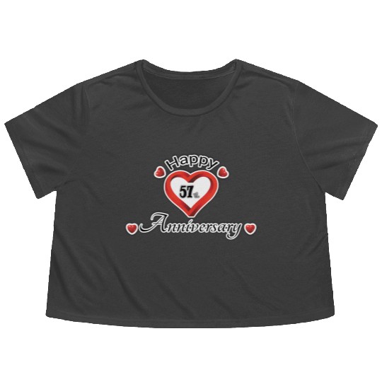 anniversary 57th Flowy Cropped Tees