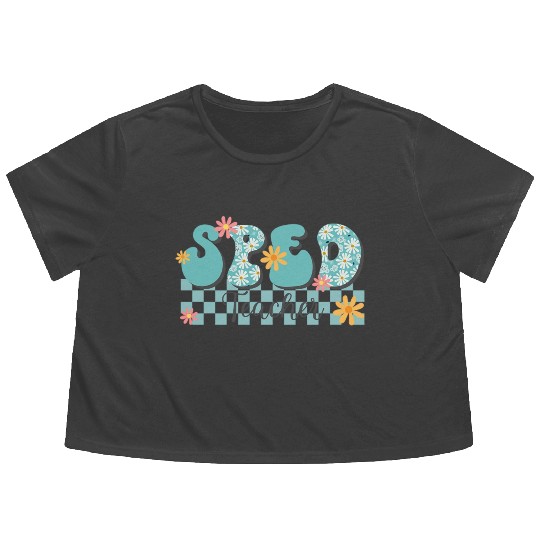 SPED Teacher Flowy Cropped Tees
