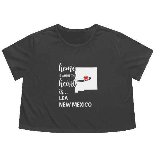 Lea County New Mexico Is Where My Heart Is Gift Flowy Cropped Tees