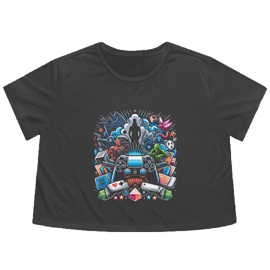 Gamer's Galaxy Flowy Cropped Tees