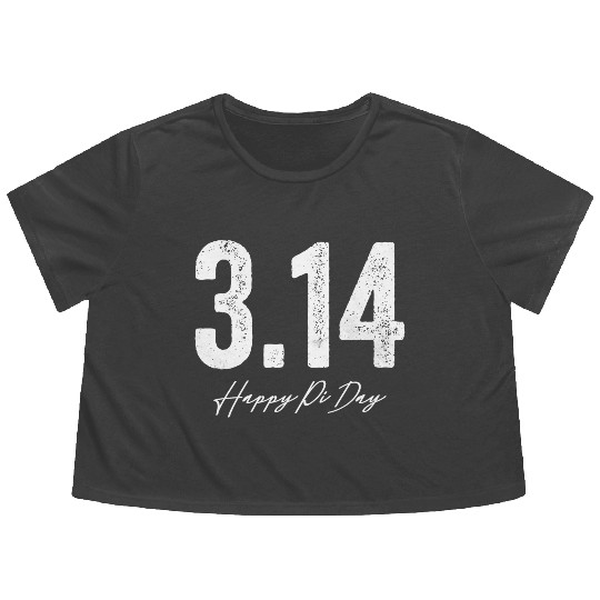 Happy Pi Day Flowy Cropped Tees