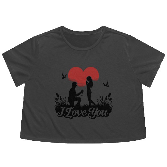 Love in Every Stitch: Valentine's Day Flowy Cropped Tees