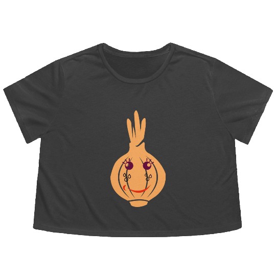 Onion Face Flowy Cropped Tees