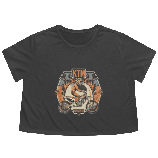 ktm racing team Flowy Cropped Tees
