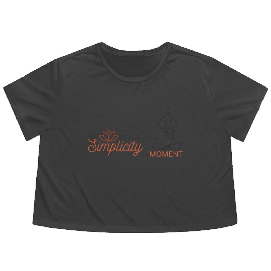 Peaceful Lotus Mandala Design Flowy Cropped Tees