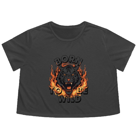 Born To Be Wild, Tiger Flowy Cropped Tees