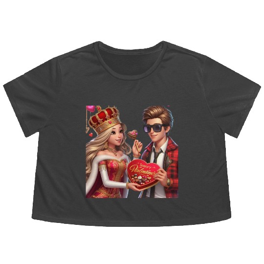 Valentines collection 2024 Princess Flowy Cropped Tees
