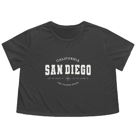 San Diego (CA) USA Flowy Cropped Tees