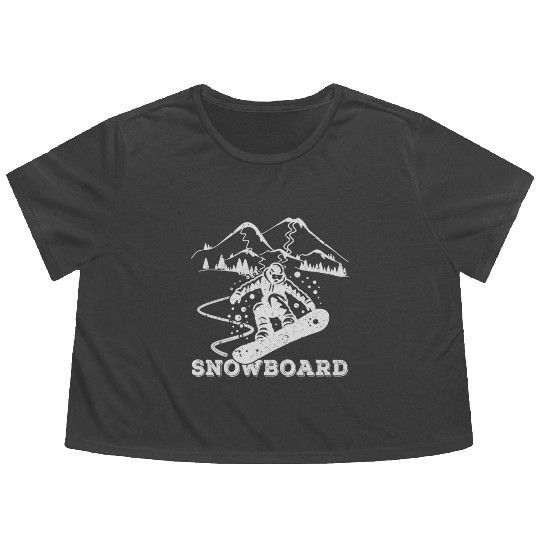 Snowboarding Freestyle Big Mountain Boarding Flowy Cropped Tees