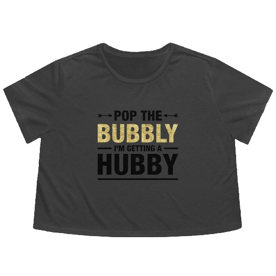 The Bubbly Bride Wedding Flowy Cropped Tees