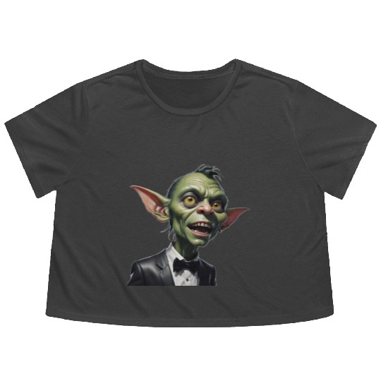 Green Goblin with Tuxedo Flowy Cropped Tees