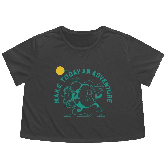 Make Today an Adventure Flowy Cropped Tees