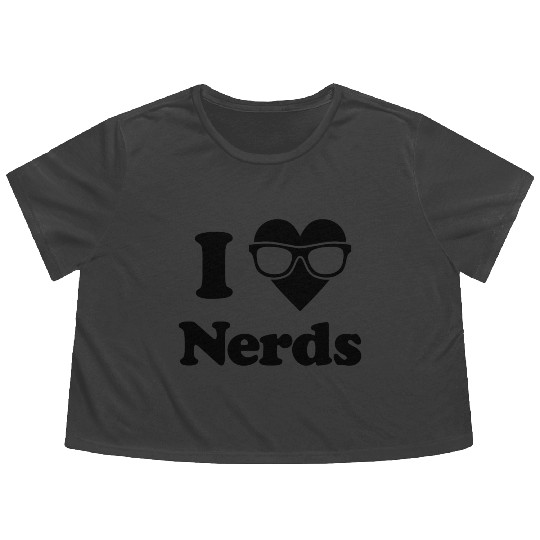 I Love Nerds Flowy Cropped Tees