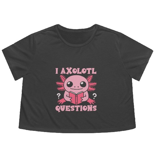 Axolotl Questions Flowy Cropped Tees