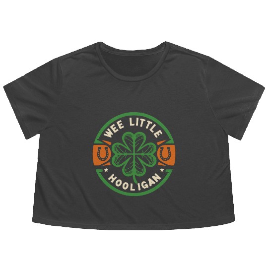 Lucky Hooligan Clover Flowy Cropped Tees