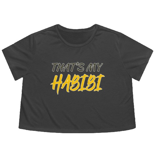 cool that's my lover / thats my habibi Flowy Cropped Tees