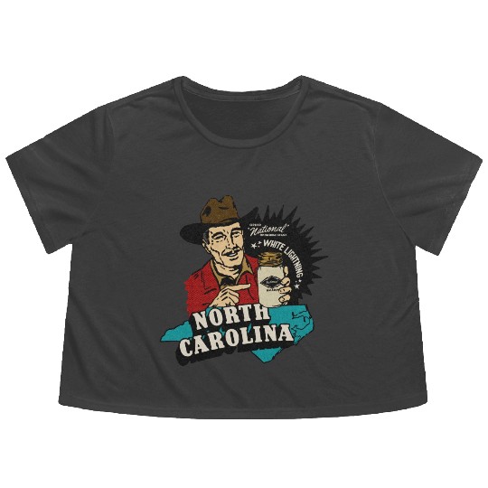 Vintage Raleigh NC Moonshine Flowy Cropped Tees