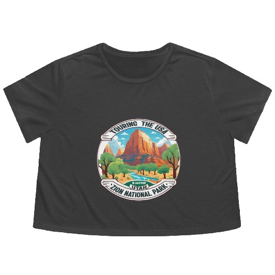 Touring The USA : Zion National Park Flowy Cropped Tees