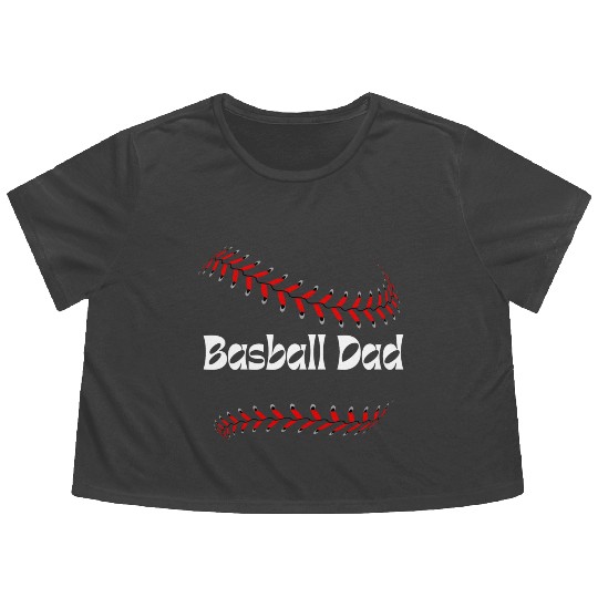 BASEBALL DAD, Baseball lover, Father's day gift Flowy Cropped Tees