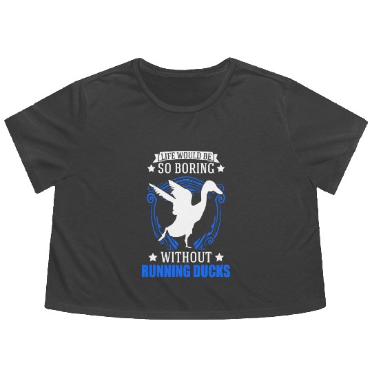 Indian Runner Gift Running Duck Flowy Cropped Tees