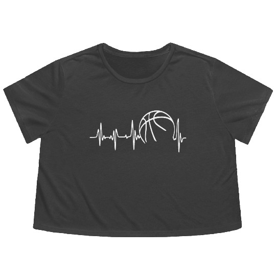 Heartbeat Basketball Flowy Cropped Tees