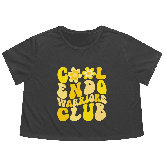 Cool Endometriosis Warriors Club Flowy Cropped Tees