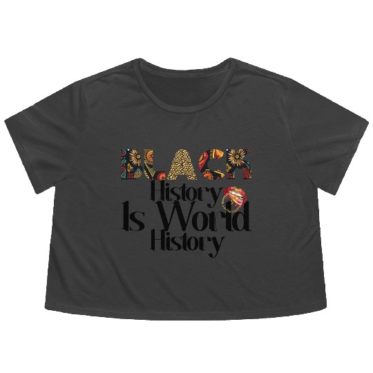 Emancipate: Black History, World Story Flowy Cropped Tees