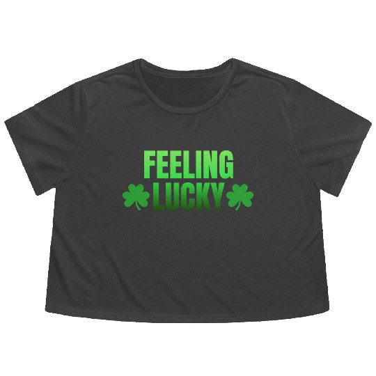 Feeling Lucky Flowy Cropped Tees