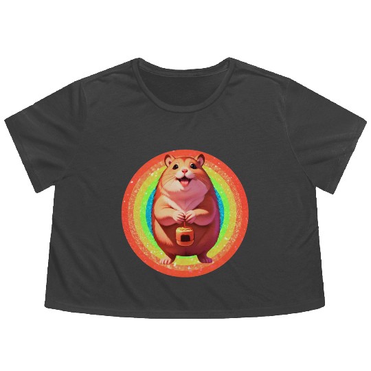 Capybara: Nature's Gentlle Giiant Flowy Cropped Tees