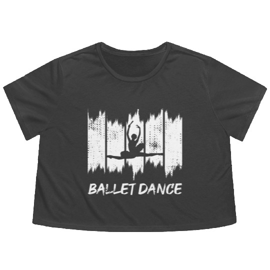Funny Ballet Dancer Flowy Cropped Tees